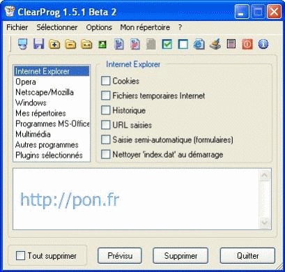 ClearProg - nettoyage approfondi de windows