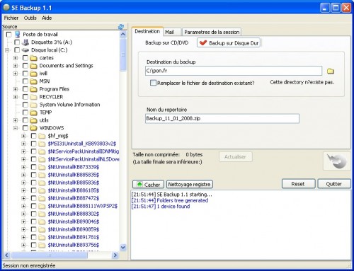 sebackup