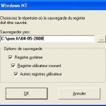 ERUNT – Sauvegarde et restauration du registre