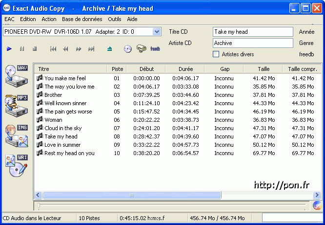 Exact Audio Copy - Copiez vos fichiers audio sans erreur