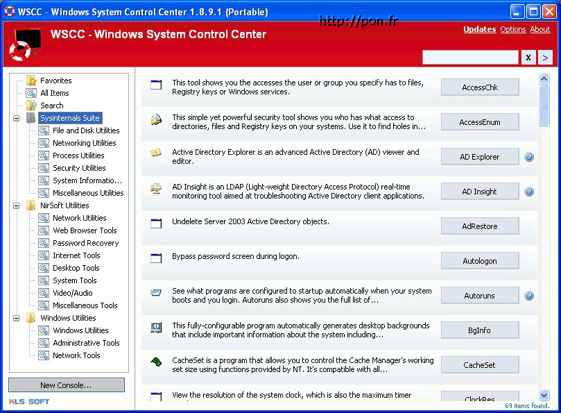 Windows System Control Center - La boite a outils de votre systeme